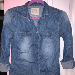 NORDSTROM Denim Button Up Shirt